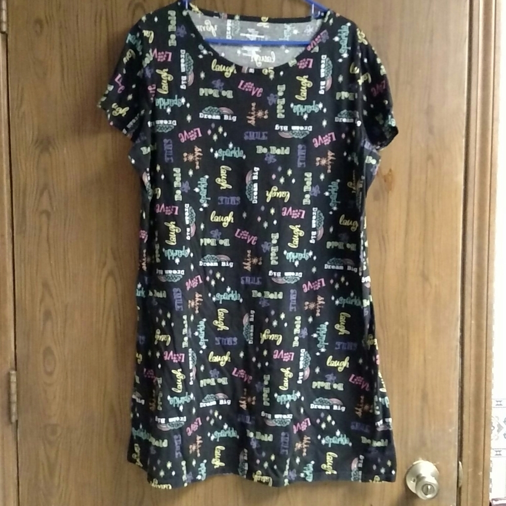 Nightshirt With Inspirational Print